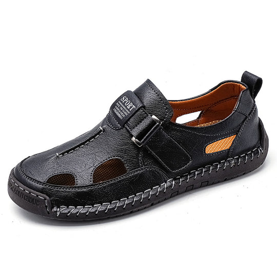 Herren Sportliche Leder-Sandalen mit ergonomischer Sohle EB
