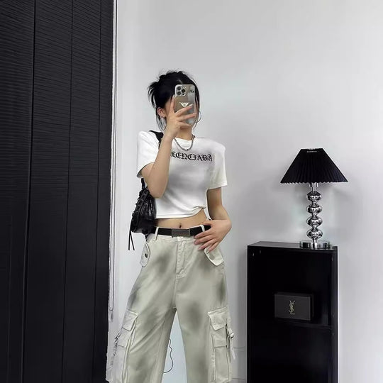 Damen Cargo-Hose mit modischen Taschen und lässigem Schnitt EB