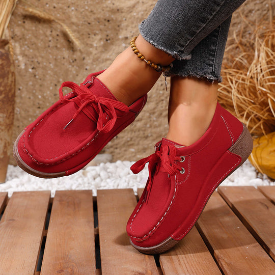 Damen Mokassin-Sneaker mit modernem Schnürdesign und rutschfester Sohle EB