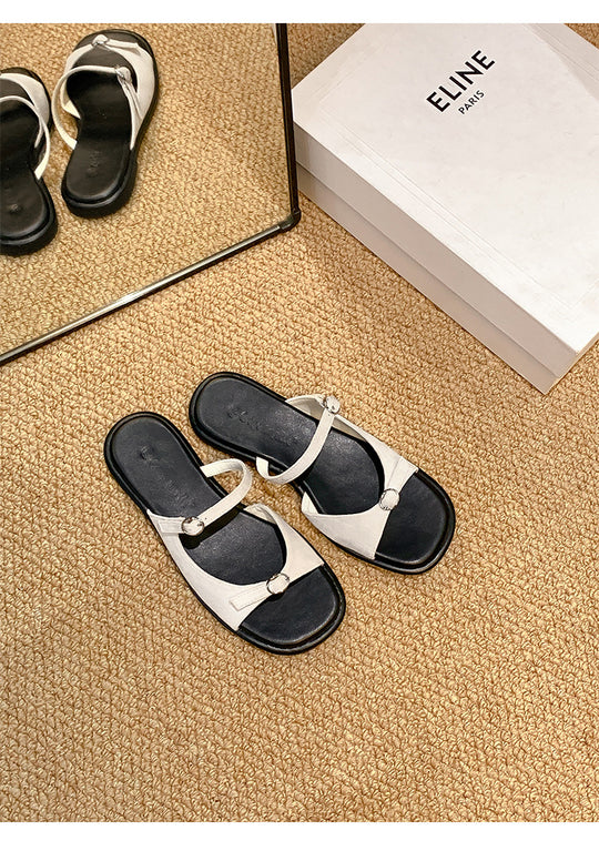 Damen Modische Flip-Flops mit Glitzerelementen EB