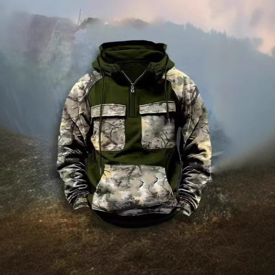 Herren Camouflage Funktionskapuzenpullover EB