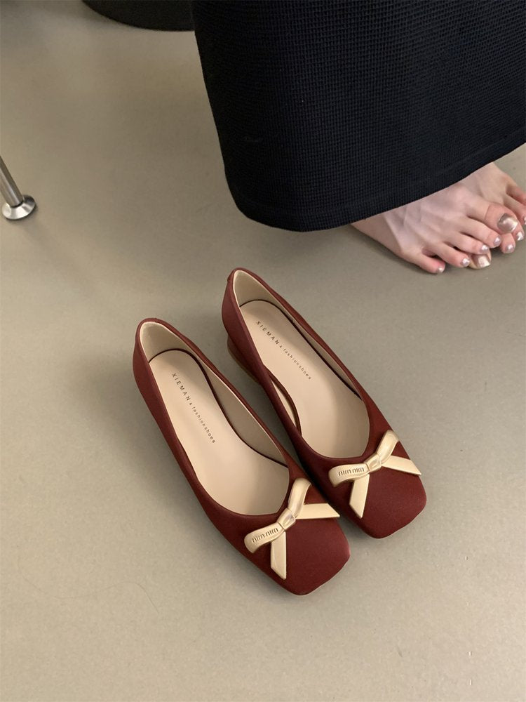 Damen Ballerinas mit dekorativem Schleifenakzent und bequemer Innensohle EB