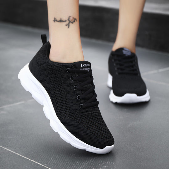 Damen Sportliche Sneakers mit atmungsaktivem Mesh und rutschfester Laufsohle EB