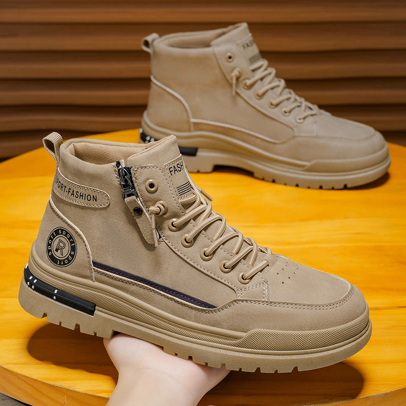 Damen Modische High-Top Sneakers mit praktischem Reißverschluss EB