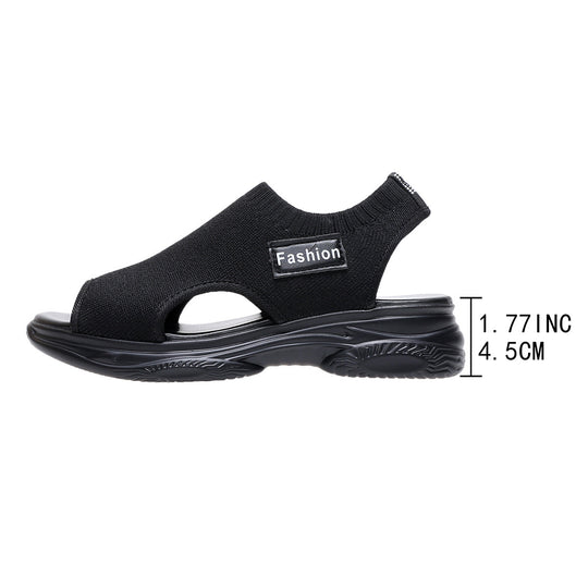 Damen Sportliche Sandalen mit atmungsaktiver Textiloberfläche und rutschfester Sohle EB
