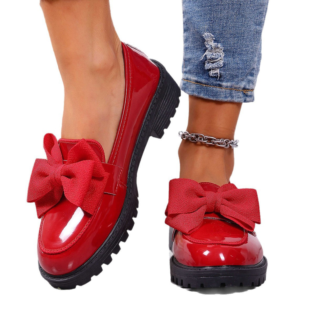 Damen Komfortable Slipper mit modischem Schleifen-Design EB