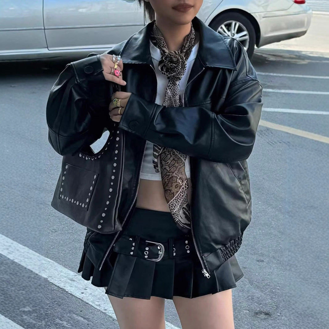 Damen Modische jacke im trendigen Oversized-Stil EB