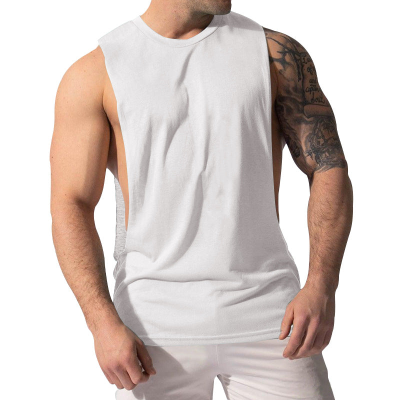 Herren nan Muskelshirt mit extra tiefen Armöffnungen und atmungsaktivem Baumwollmix EB