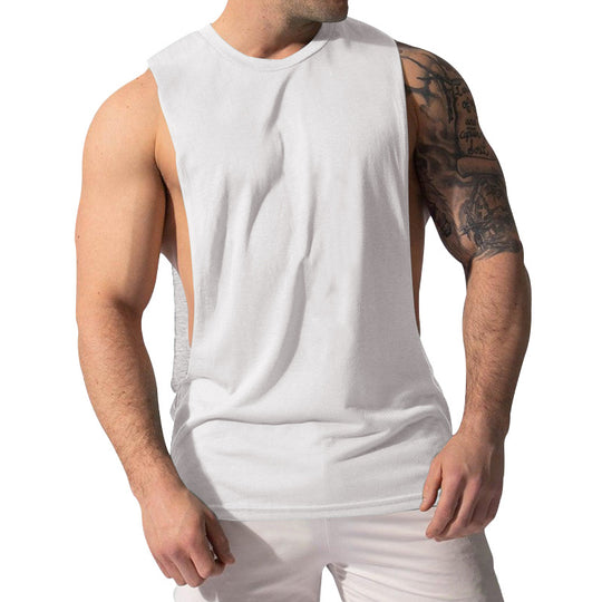Herren nan Muskelshirt mit extra tiefen Armöffnungen und atmungsaktivem Baumwollmix EB