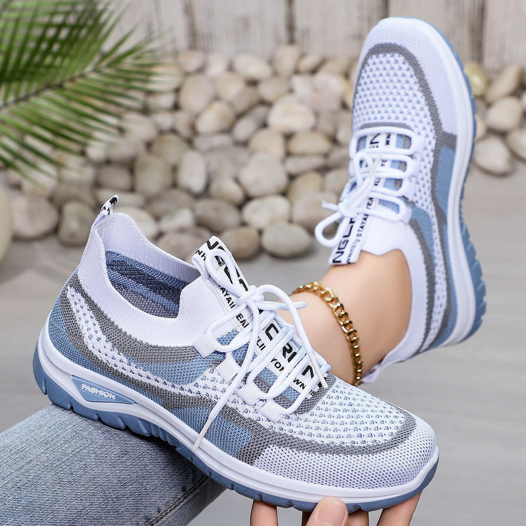 Damen Komfortable und atmungsaktive Sneakers mit elastischem Einstieg und flexibler Sohle EB