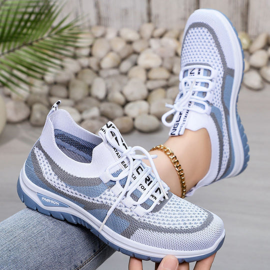 Damen Komfortable und atmungsaktive Sneakers mit elastischem Einstieg und flexibler Sohle EB
