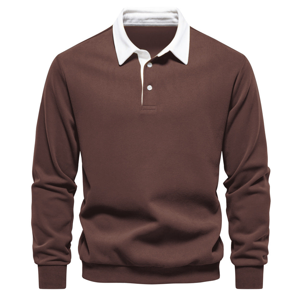 Herren Poloshirt mit kontrastierendem Kragen EB
