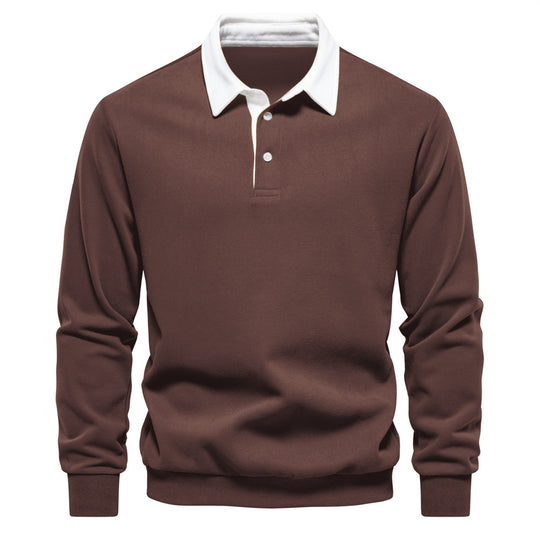 Herren Poloshirt mit kontrastierendem Kragen EB