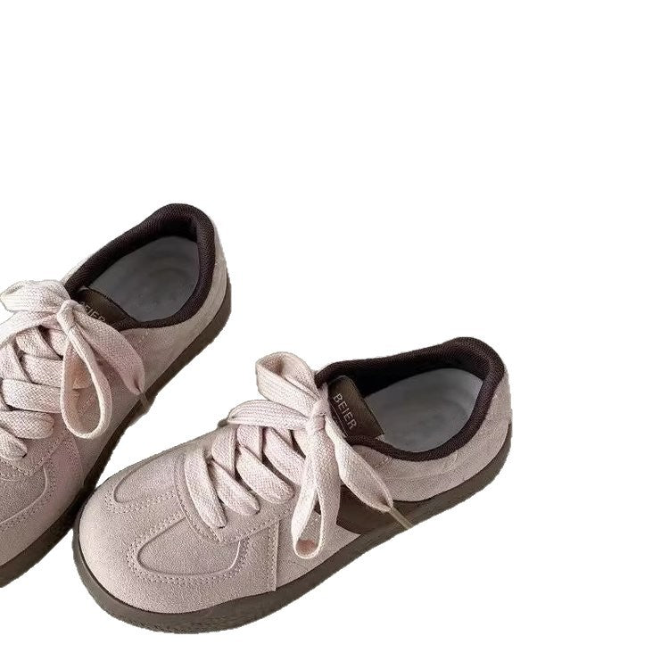Damen Sneakers mit weichem Veloursleder und modischem Design EB