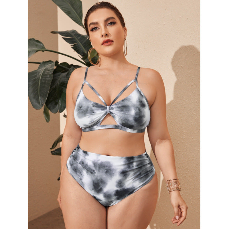 Damen Hochgeschnittener Bikini mit modischem Cut-Out-Design EB