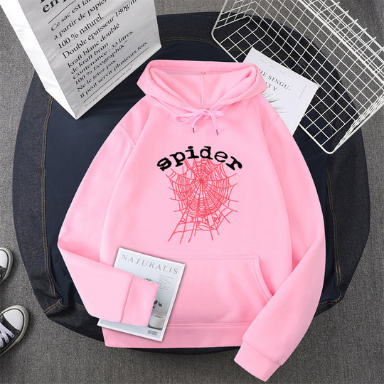 Damen Kapuzensweater mit kreativem Spinnenmotiv EB