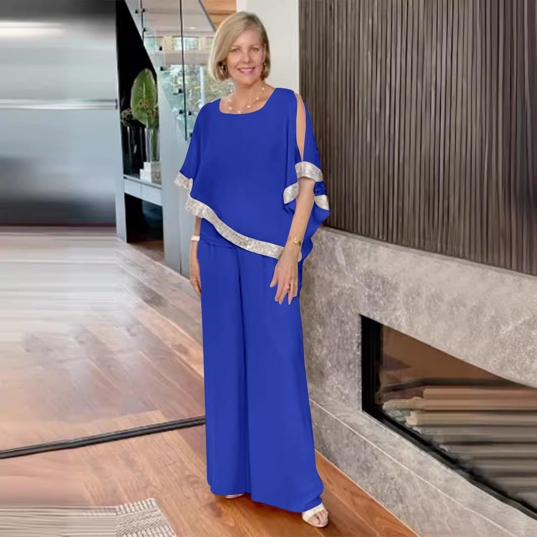 Damen Elegant geschnittenes Zweiteiliges Ensemble EB