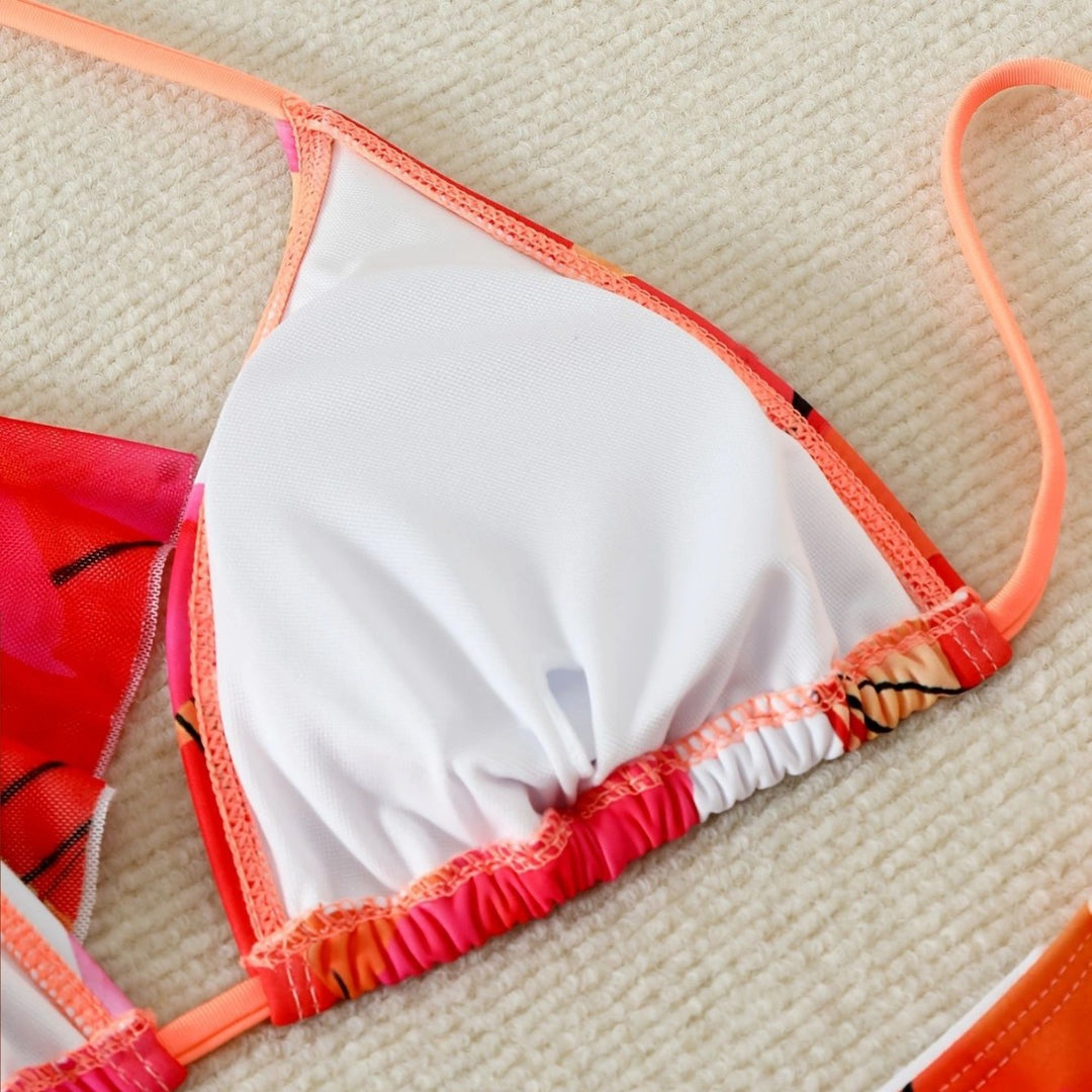 Damen Bikiniset mit floralem Kaftan EB