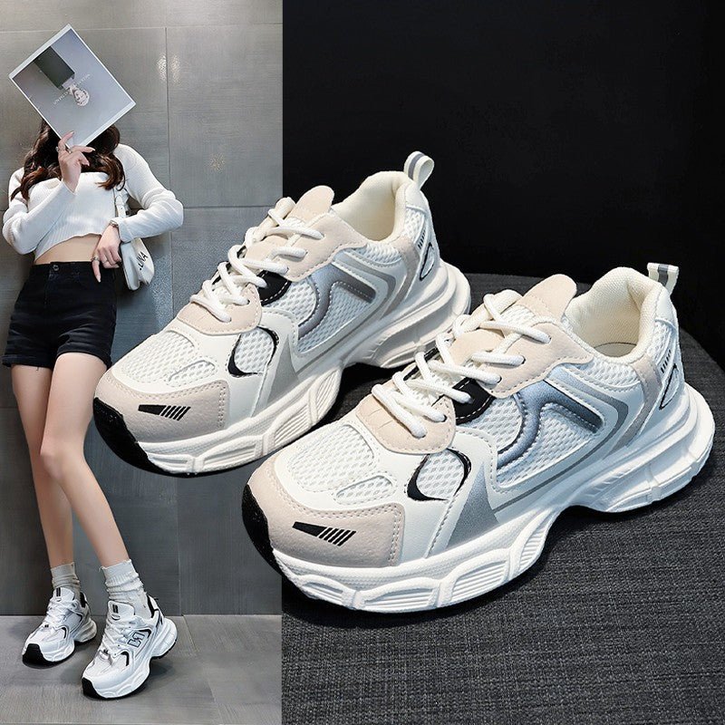 Damen Sportliche Sneaker mit atmungsaktiver Mesh-Oberfläche und dämpfender Laufsohle EB