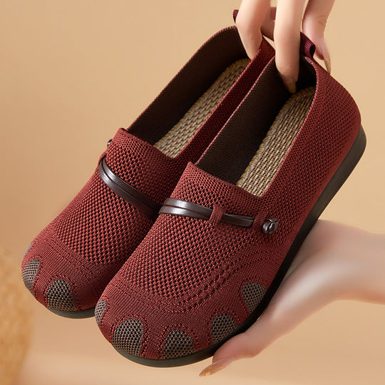 Damen Bequeme und stylische Sneakers mit innovativem Textiloberteil und rutschfester Sohle EB