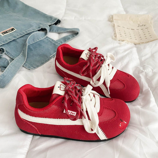 Damen Sportliche Sneakers aus atmungsaktivem Material mit rutschfester Sohle EB