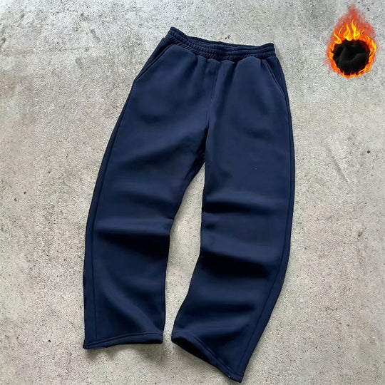 Unisex Thermo-Fleece-Jogginghose mit wärmender Innenbeschichtung, elastischem Komfortbund und geradem Bein EB