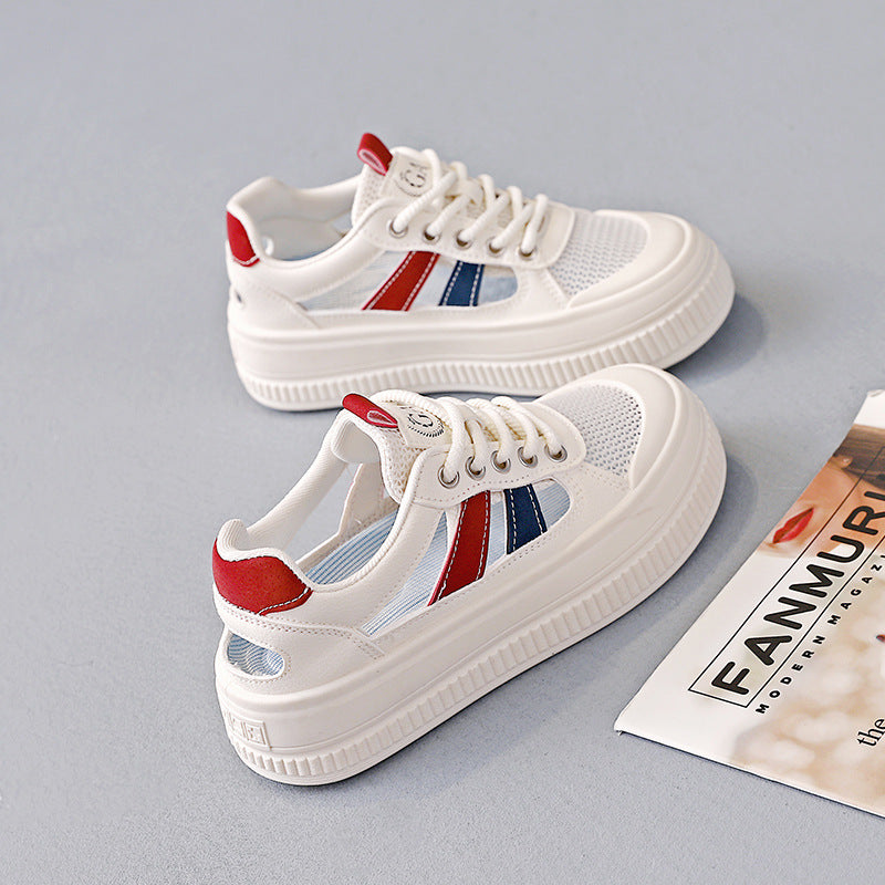 Damen Modische Sneaker mit luftiger Mesh-Oberfläche und flexiblem Sohlenprofil EB