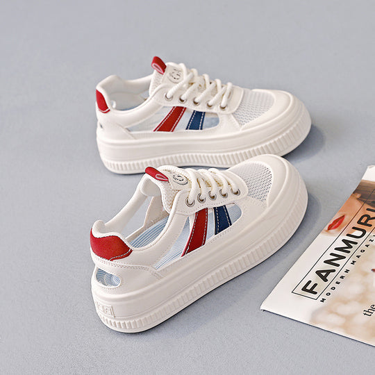 Damen Modische Sneaker mit luftiger Mesh-Oberfläche und flexiblem Sohlenprofil EB