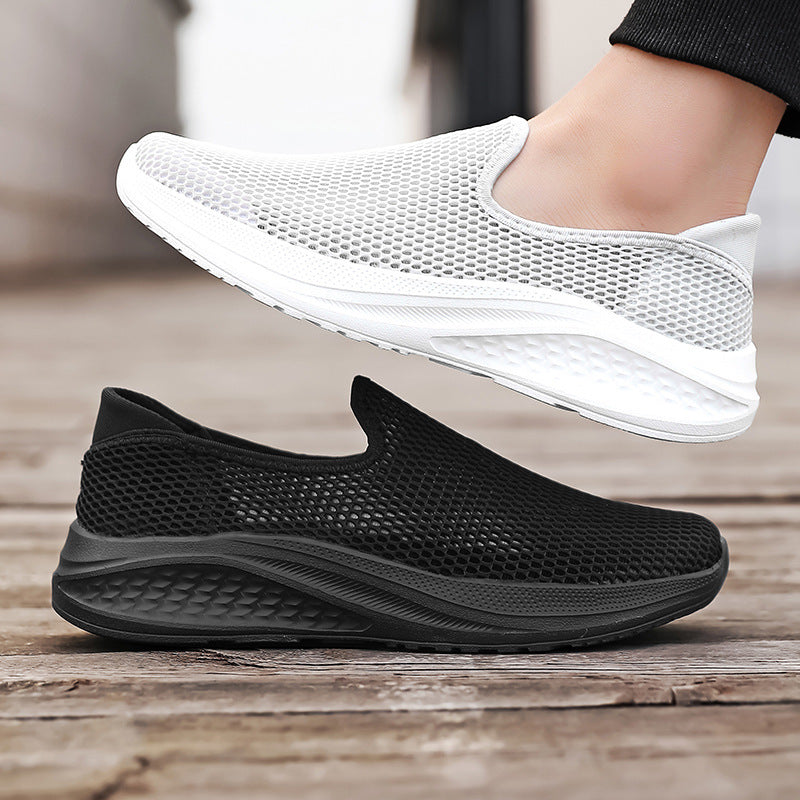 Herren nan atmungsaktiver Netz-Sportschuh mit Schlupfform und stoßdämpfender Laufsohle EB