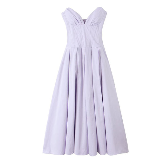 Damen Abendkleid mit herzförmigem Ausschnitt und fließendem Rock EB