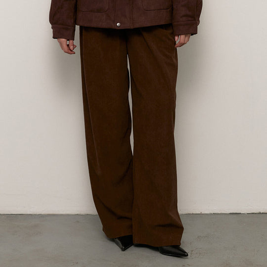 Damen Weite Cordhose mit Falten EB
