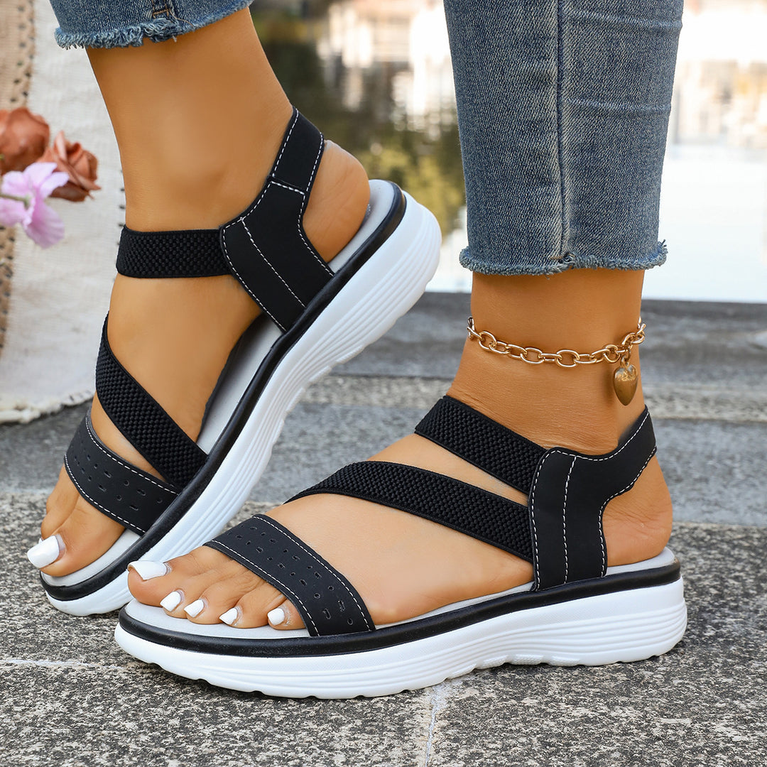 Damen Bequeme Lauf-Sandalen mit atmungsaktiver Mesh-Oberfläche und ergonomischem Fußbett EB