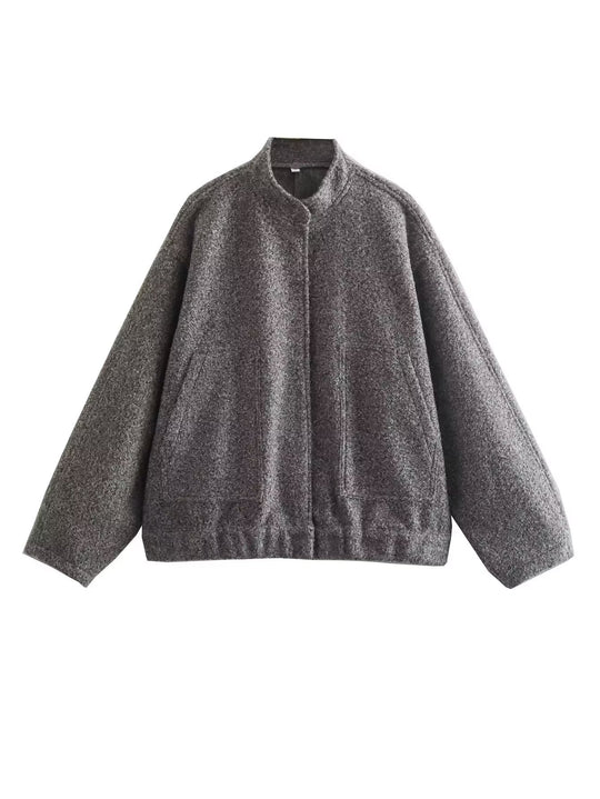 Damen Übergangsjacke mit modernem Stoffmix und praktischen Taschen EB