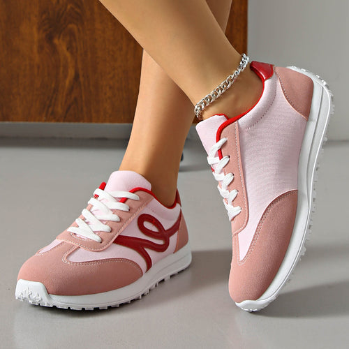 Damen Sportliche Sneakers mit atmungsaktiver Oberflächenstruktur und bequemer Dämpfung EB