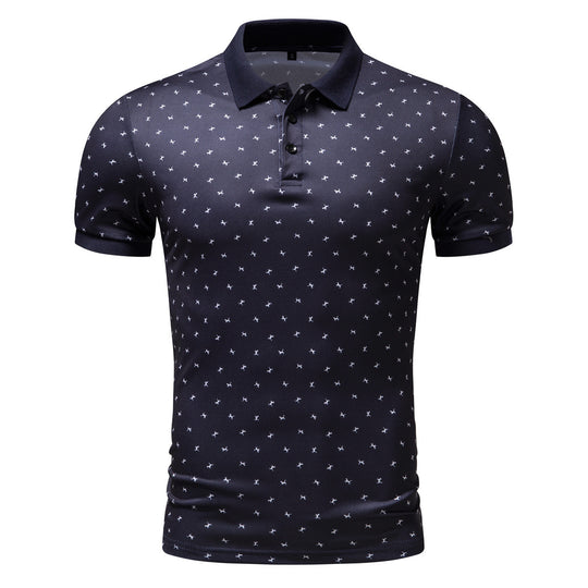 Herren Polohemd mit modernem floralem Design und hochwertiger Baumwollqualität EB