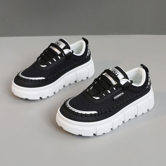 Damen Sportliche Trend-Sneaker mit Federung und atmungsaktivem Obermaterial EB