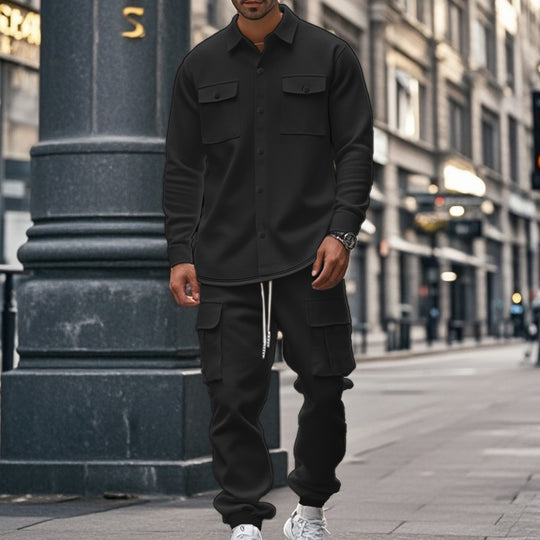 Herren nan Overshirt-Jacke im urbanen Utility-Look mit aufgesetzten Brusttaschen EB