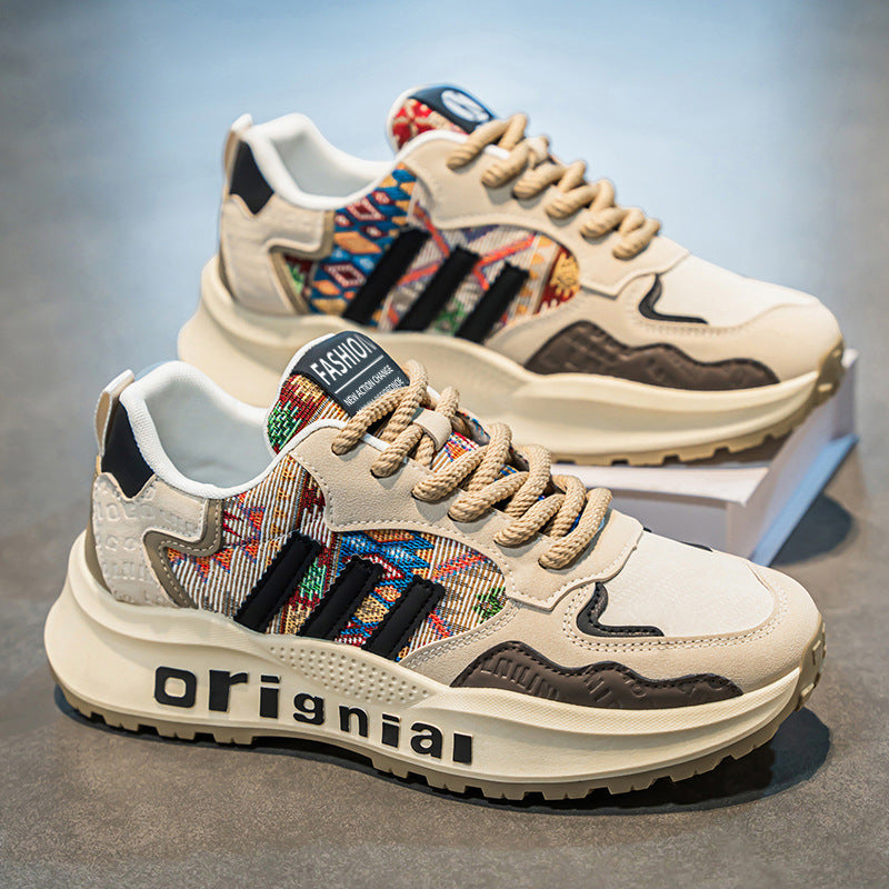 Damen Modische Sneakers mit einzigartigem Ethno-Design und stabiler Struktur EB