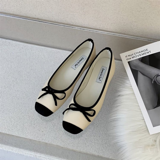 Damen Elegante Ballerinas mit modischem Schleifenakzent und weichem Fußbett EB