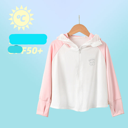 Mädchen funktionale UV-Schutzjacke mit Kapuze EB