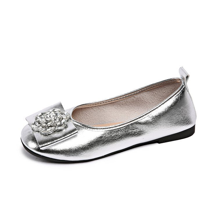 Damen Ballerinas mit eleganter Schleifenverzierung und funkelndem Schmuck EB