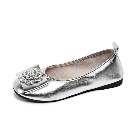 Damen Ballerinas mit eleganter Schleifenverzierung und funkelndem Schmuck EB