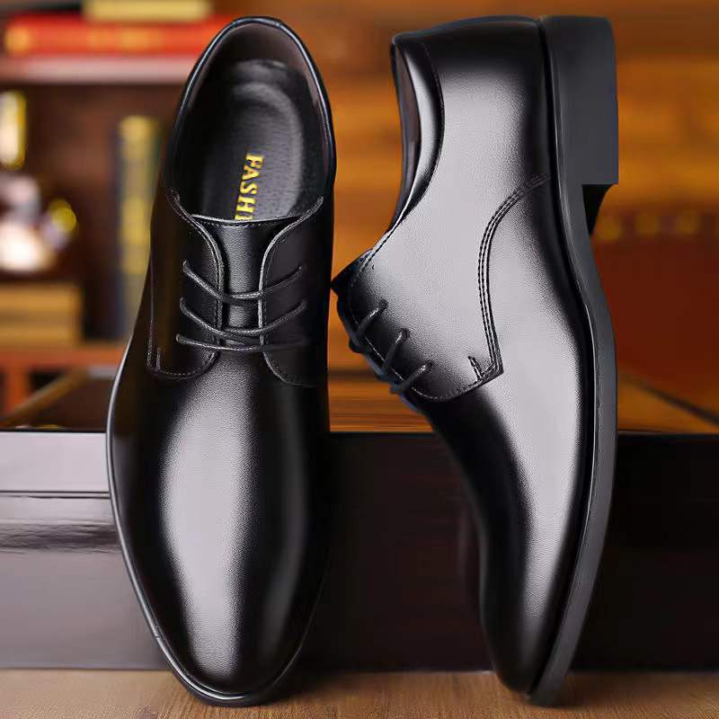 Herren Elegante Leder Schnürschuhe mit rutschfester Sohle und atmungsaktivem Innenfutter EB