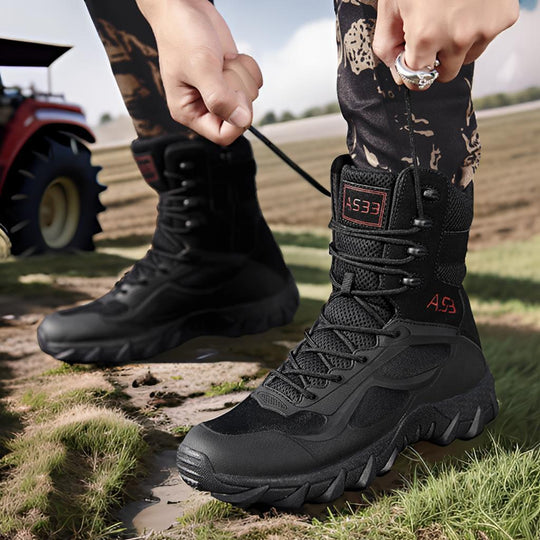 Herren wetterfeste Jagdstiefel mit rutschfester Sohle und atmungsaktiver Oberfläche EB