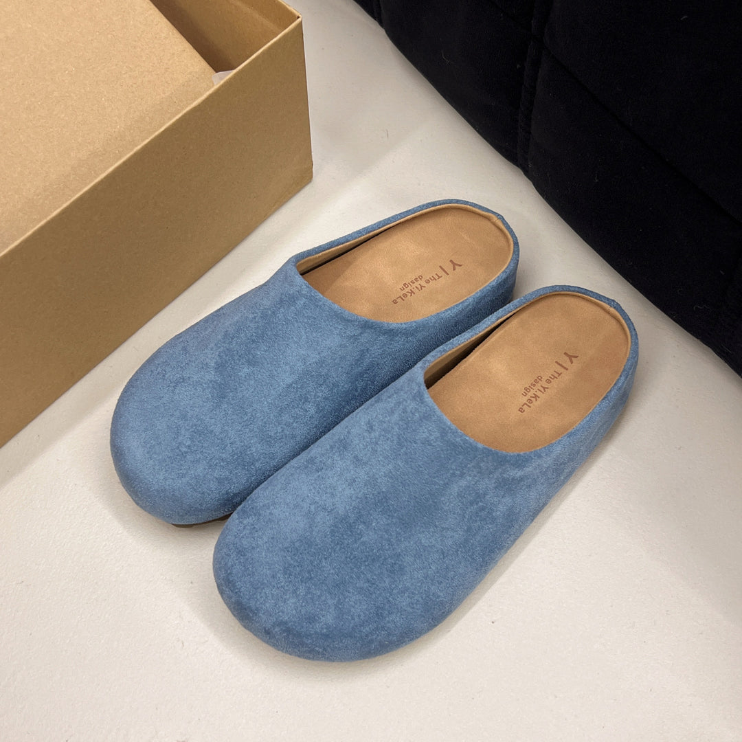 Damen Komfortable Clogs aus hochwertigem Wildleder EB