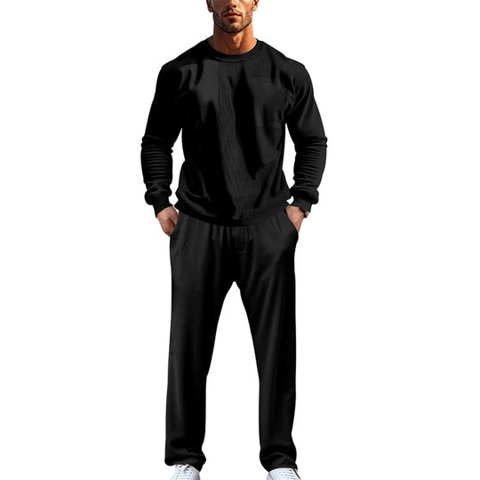 Herren Bequemer und eleganter Freizeitanzug mit praktischen Taschen und elastischem Bund EB