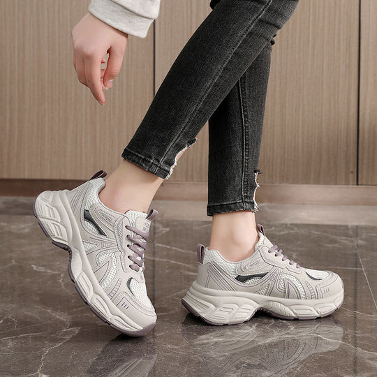 Damen Sportliche Trend-Sneaker mit atmungsaktivem Obermaterial und dämpfender Sohle EB