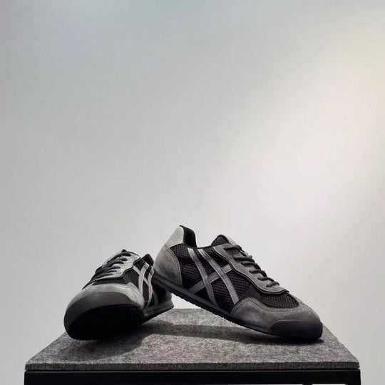 Damen modische und atmungsaktive Sneaker mit hochwertigem Wildleder und Mesh von EB