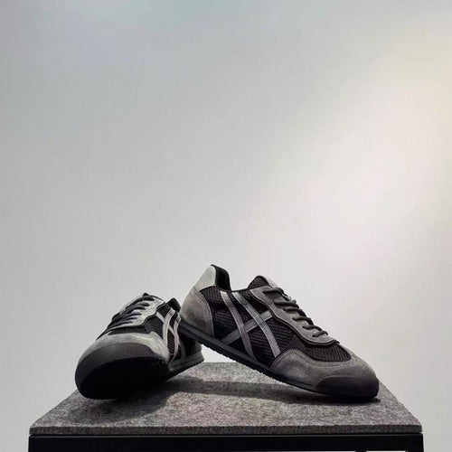 Damen modische und atmungsaktive Sneaker mit hochwertigem Wildleder und Mesh von EB