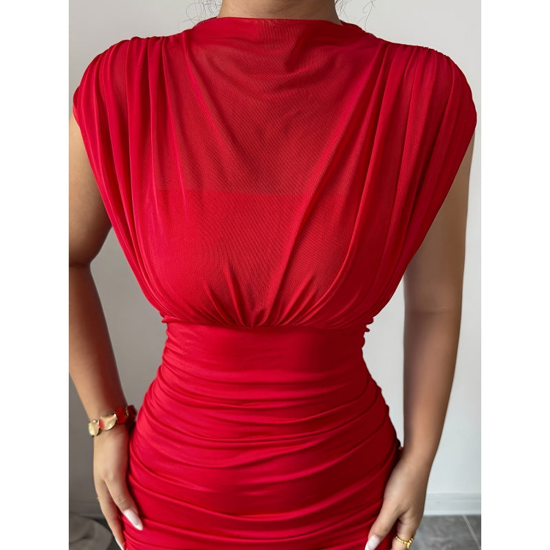 Damen Elegantes Maxikleid mit figurbetontem Schnitt und fließendem Rock EB